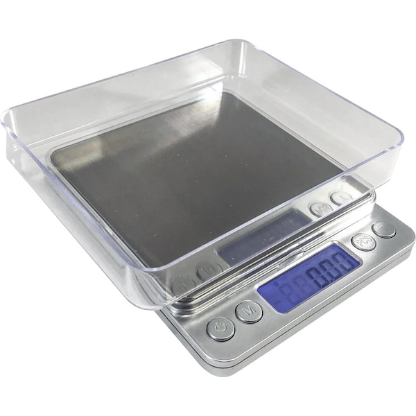 Moon Knight Optima Home Scales Titanium Stainless Steel Platform Large Pocket Scale - 500 x 0.01 g OP385109 - main